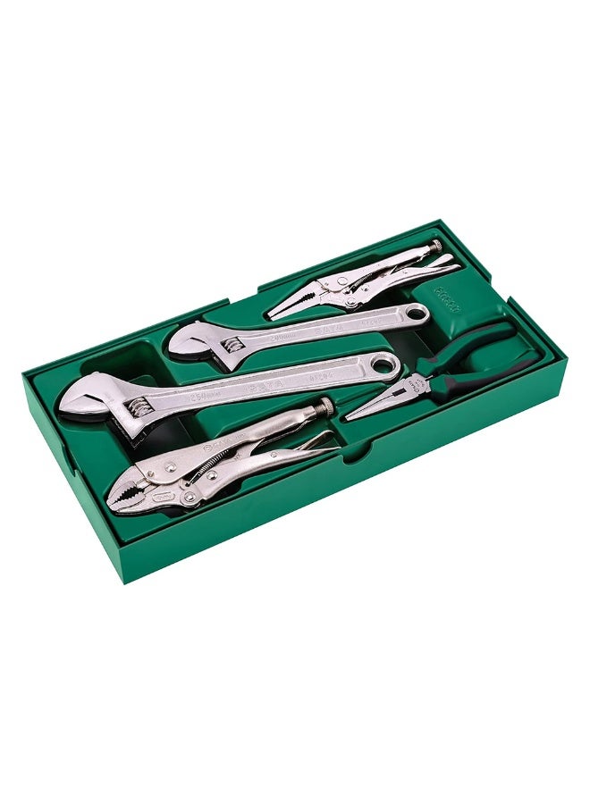 Sata SATA ST09909-02 5-Piece Adjustable Wrench and Pliers Tray Set - Image 3