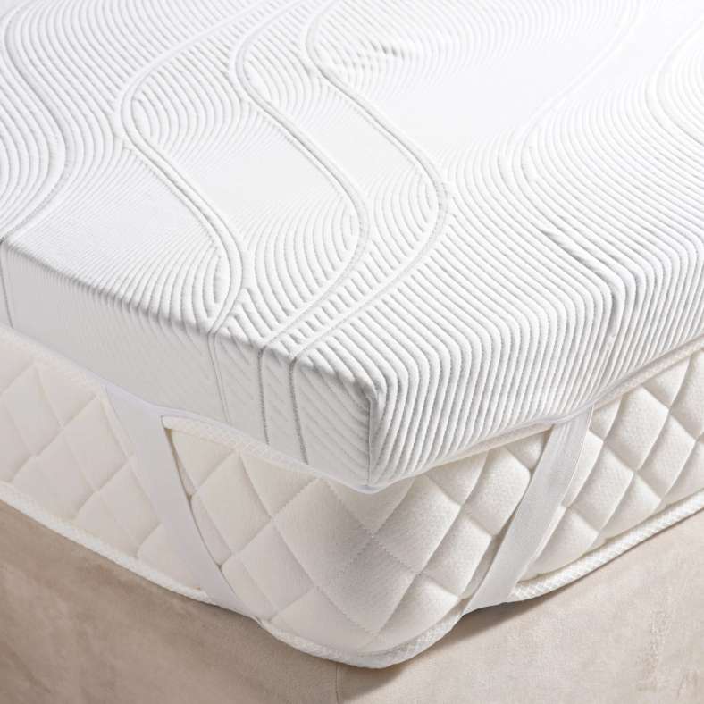 Pan Home Ultra Cool Gel Memory Foam King Mattress Topper 180x200x7cm - White - 126AIC9902112
