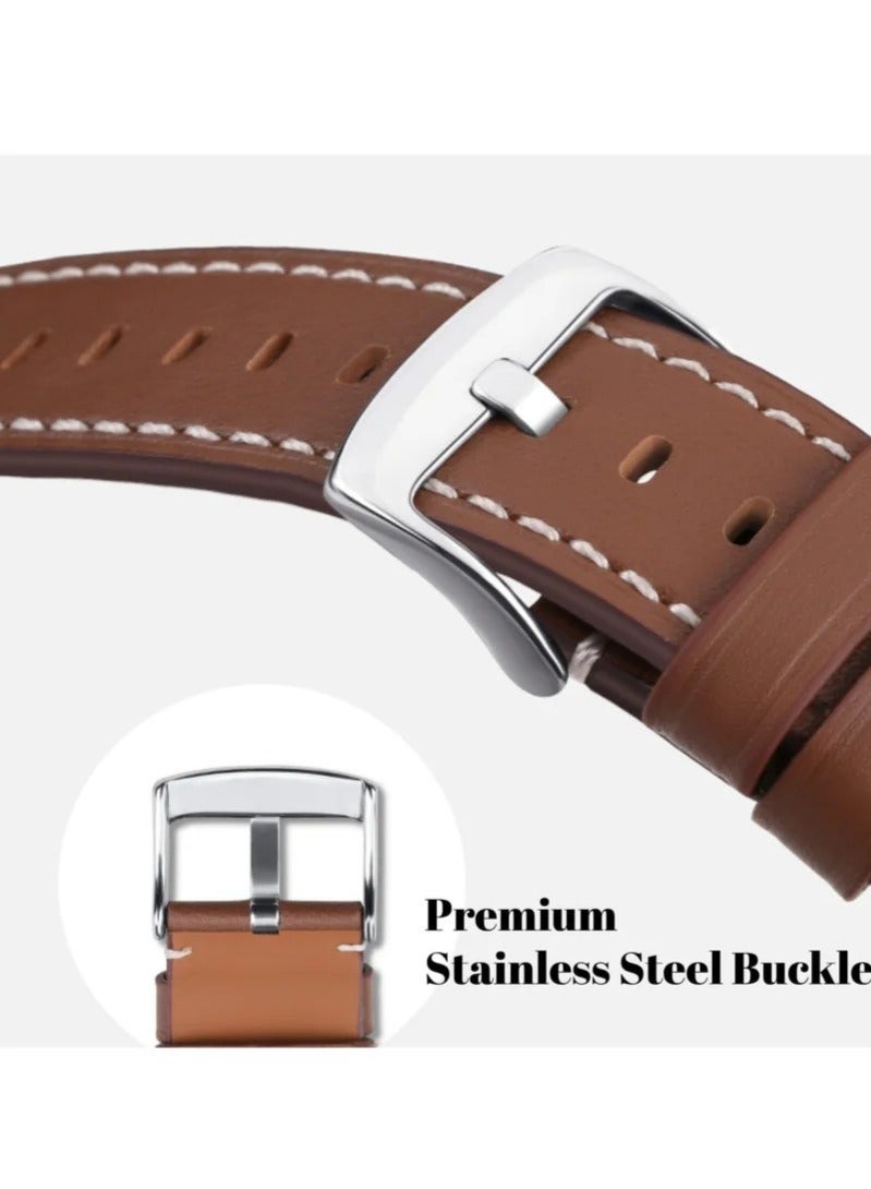 مستقبل نوفا أحزمة متوافقة مع ساعة هواوي 46 ملم GT5 / GT4 / GT3 / GT3 Pro / GT2 / GT2e / GT / GT Runner ، ساعة هواوي 4/4 Pro / 3/3 Pro ، ساعة هونر 4 Pro / GS3 / Magic Watch 2 ، سوار جلد للرجال ، النساء ،بني غامق - Image 4