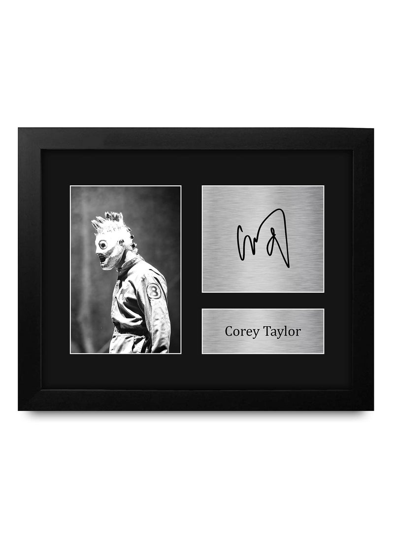 HWC Trading HWC Trading Corey Taylor Slipknot Gifts USL Framed Printed Signed Autograph Picture for Music Memorabilia Fans - US Letter Size  - Image 1