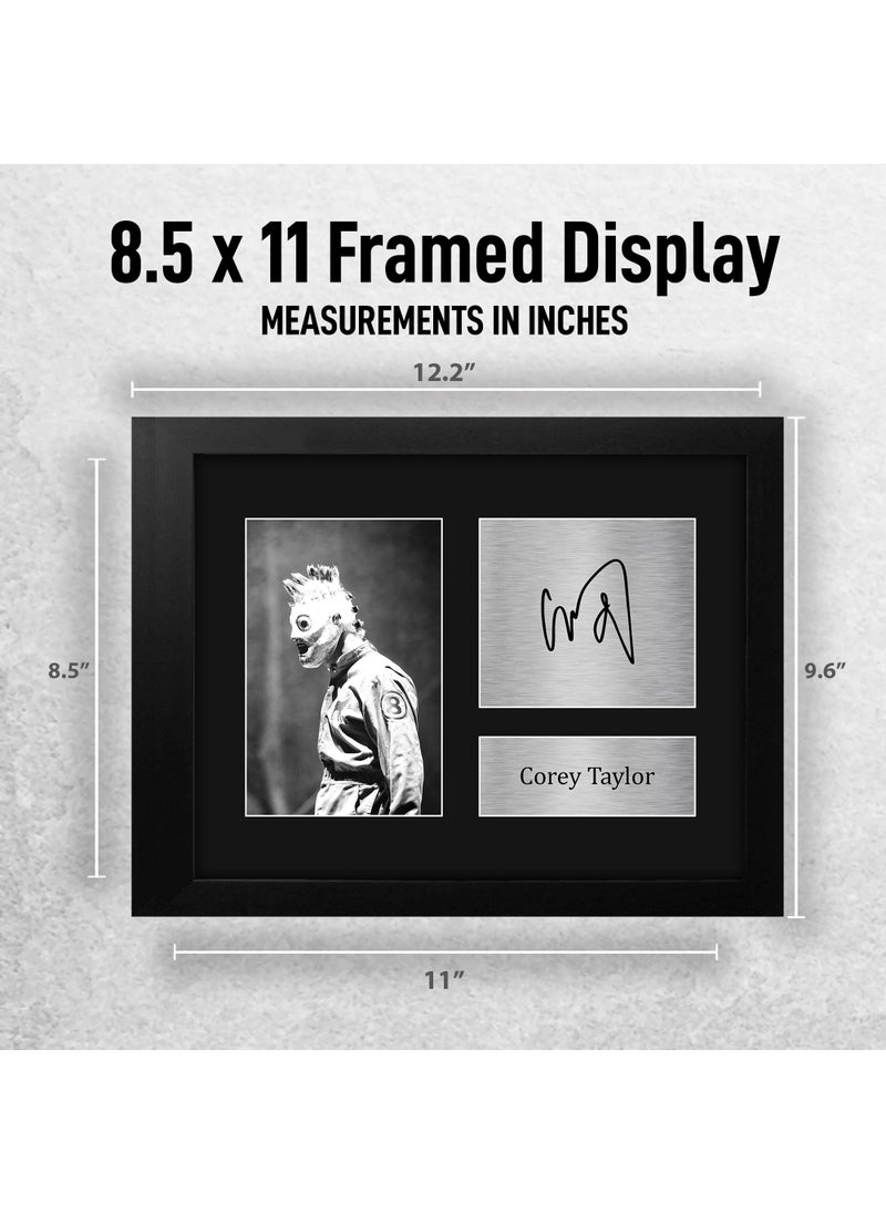 HWC Trading HWC Trading Corey Taylor Slipknot Gifts USL Framed Printed Signed Autograph Picture for Music Memorabilia Fans - US Letter Size  - Image 2
