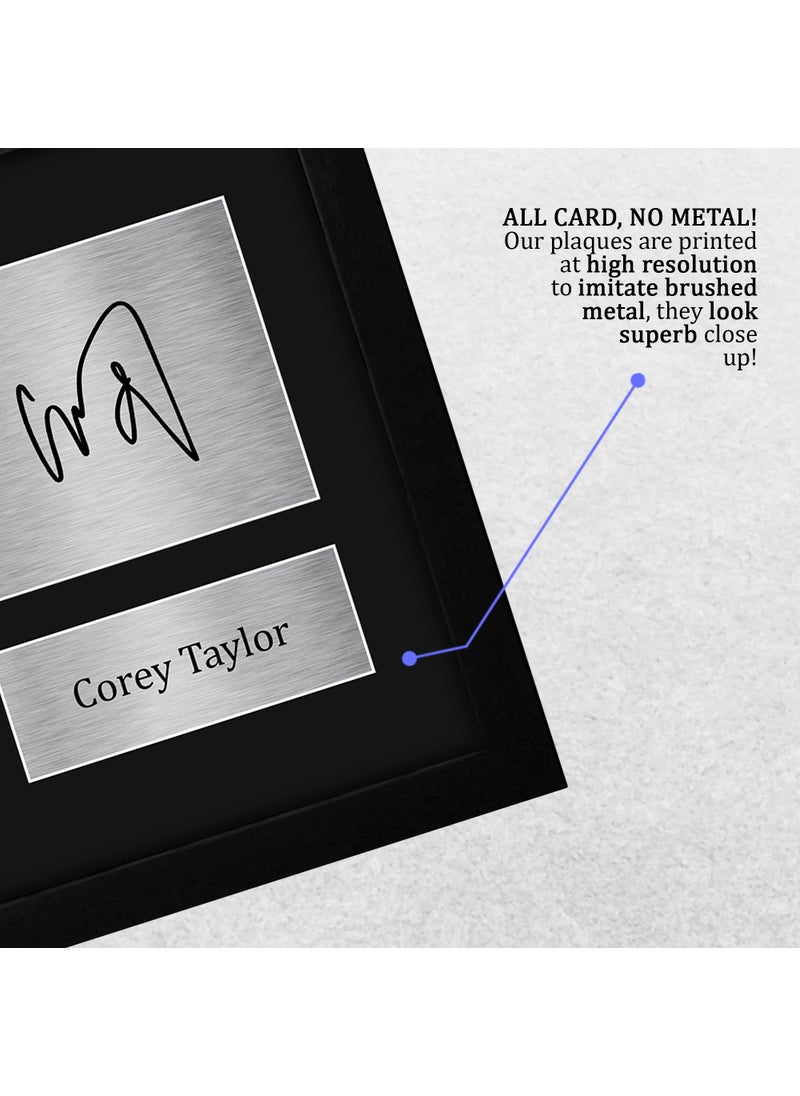 HWC Trading HWC Trading Corey Taylor Slipknot Gifts USL Framed Printed Signed Autograph Picture for Music Memorabilia Fans - US Letter Size  - Image 5