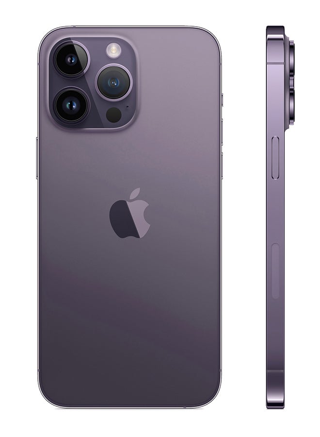 ابل  هاتف iPhone 14 Pro ثنائي الشريحة، سعة 256 جيجابايت، أرجواني داكن، يدعم الجيل الخامس 5G، بدون تطبيق FaceTime - Image 3