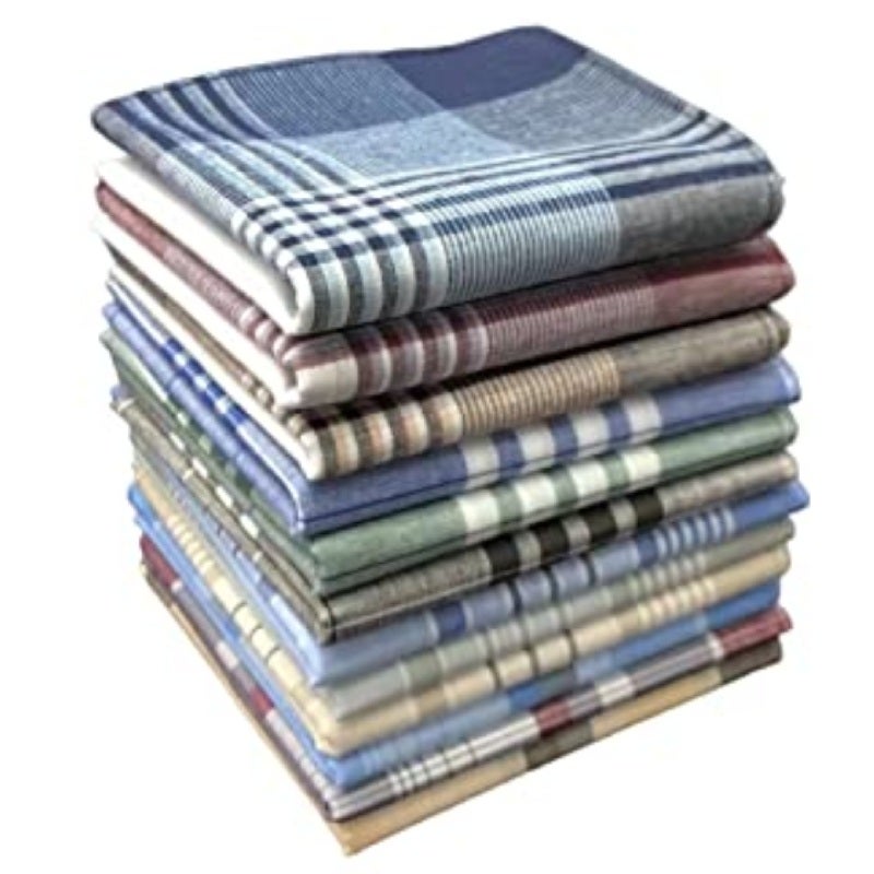 Men's Handkerchiefs Handbags Handkerchiefs Business and Informal Set, Cotton Handkerchief Handkerchiefs and Soft Men's Suit, Cloth Handkerchiefs Gift for Men - Image 1