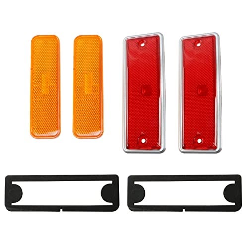 LAFORMO El Camino Side Marker Light - Set of 4 Front and Rear Side Marker Lens Light Compatible With 1982 1983 1984 1985 1986 1987 Chevy El Camino,GMC Caballero #913417, 929986 - Image 5