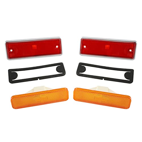 LAFORMO El Camino Side Marker Light - Set of 4 Front and Rear Side Marker Lens Light Compatible With 1982 1983 1984 1985 1986 1987 Chevy El Camino,GMC Caballero #913417, 929986 - Image 2