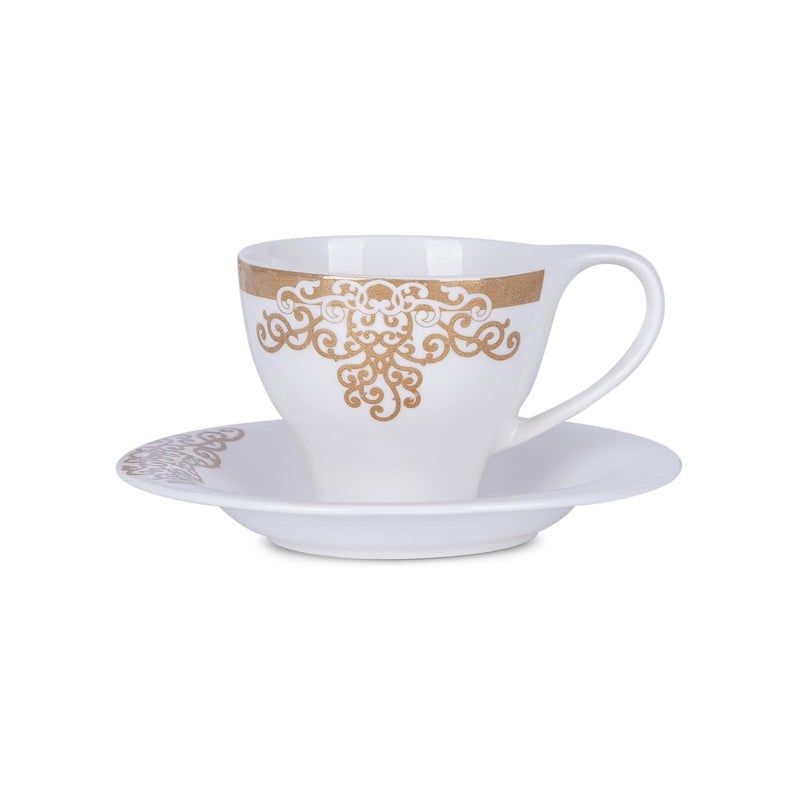 Dandy lines England by DATA Dandy Lines Regalia Luster Gold 54008 Cups and Saucers Tea Cup and Saucer Set Mugs and Saucer Set for Tea Coffee Pack of 12 - Image 4