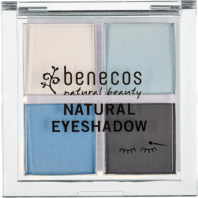 Benecos Benecos Natural Cosmetics Quattro Eyeshadow Palette vegan true blue  - Image 1