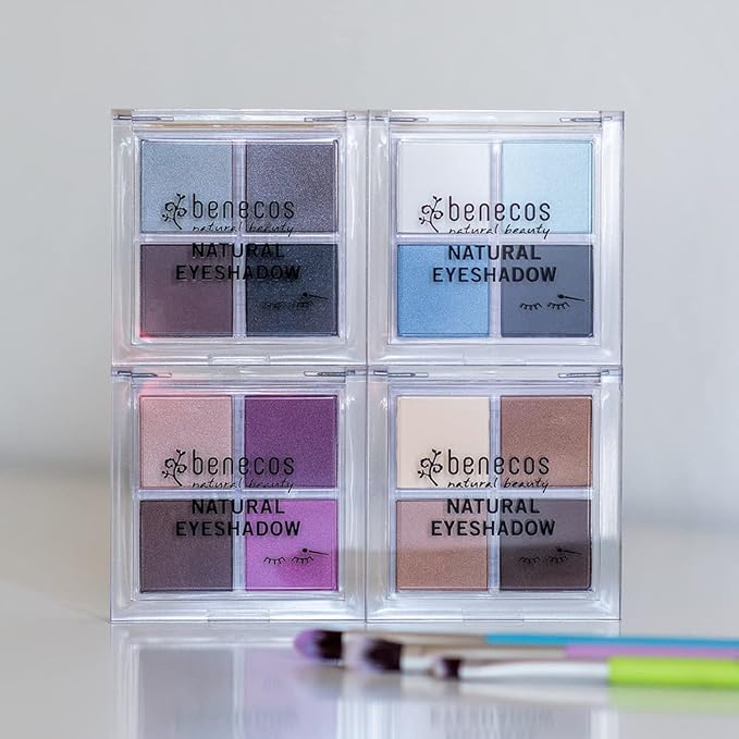Benecos Benecos Natural Cosmetics Quattro Eyeshadow Palette vegan true blue  - Image 5