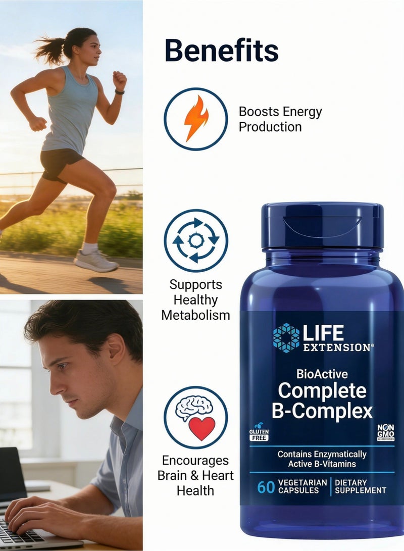 لايف إكستنشن Life Extension, مركب B الحيوي النشط، 60 كبسولة نباتية - Image 3