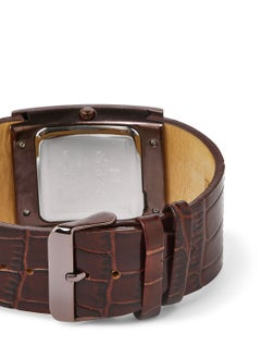 GENEVAL Leather Strap Analog Wrist Watch GLS044GWO 34mm Brown  - Image 3
