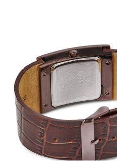 GENEVAL Leather Strap Analog Wrist Watch GLS044GWO 34mm Brown  - Image 4