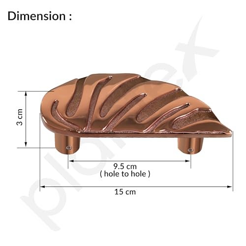 Plantex Heavy Duty Main Door Handle/6-Inches Leaf Shape Door Pull Handle For Main Door/Pull Push Door Handle Set (295-Rose Gold Finish) - Image 2