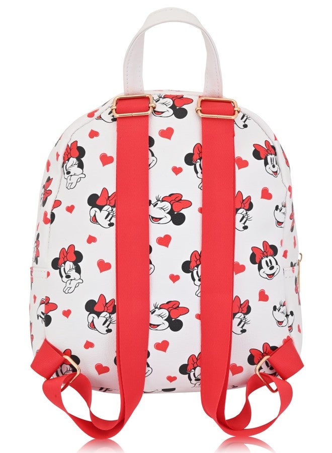 فاست فوروورد حقيبة ظهر ديزني ميني ماوس للنساء والرجال والأولاد والبنات، للجنسين | حقيبة ظهر صغيرة لطيفة من الجلد الصناعي مقاس 10 بوصات بتصميم ميني ماوس | حقيبة ميني ماوس وإكسسوارات ميني ماوس - Image 3