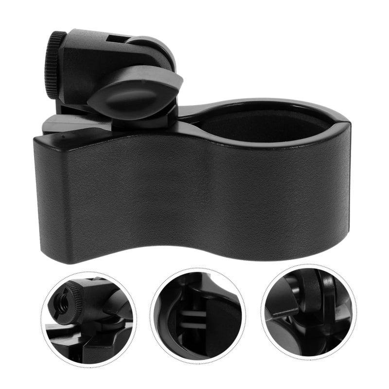 Universal Microphone Clip Holder Spring Clamp For Cordless Mic KTV Stage Black - Image 5