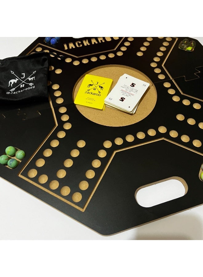 جاكارو لعبة  ميني جاكارو لوحية لعدد 4 لاعبين 38 * 38 سم من كانجارو ايجيبت - Image 3