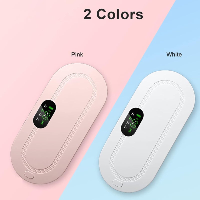 Eacam Heating Pad Electric Waist Belt Device Portable Cordless Fast Heating 3 Temperature Modes 4 Massage Speeds for Back Pain Relief USB Charging Belly Warm Heating Pad for Girls Women - Image 5