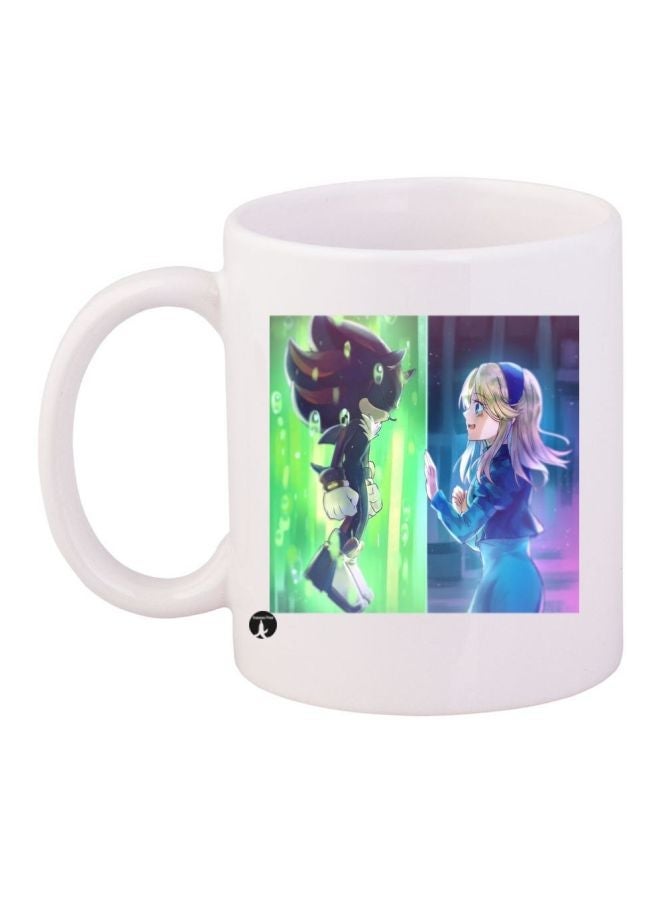 RYN Sonic Printed Coffee Mug White/Blue/Green Standard Size