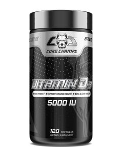 CORE CHAMPS Vitamin D-3 5000IU  120 Softgels 