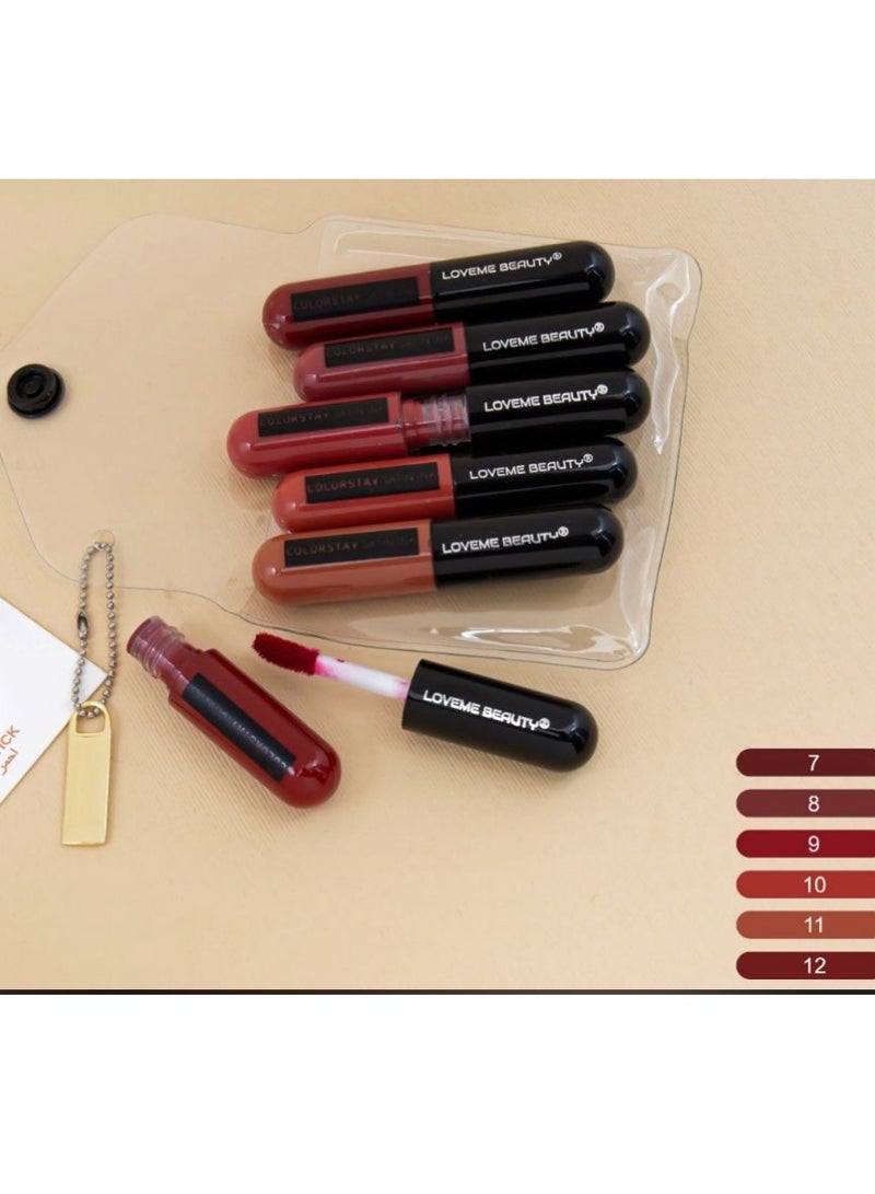 Set of 6 mini liquid lipsticks in summer colors from Love Beauty - Image 1