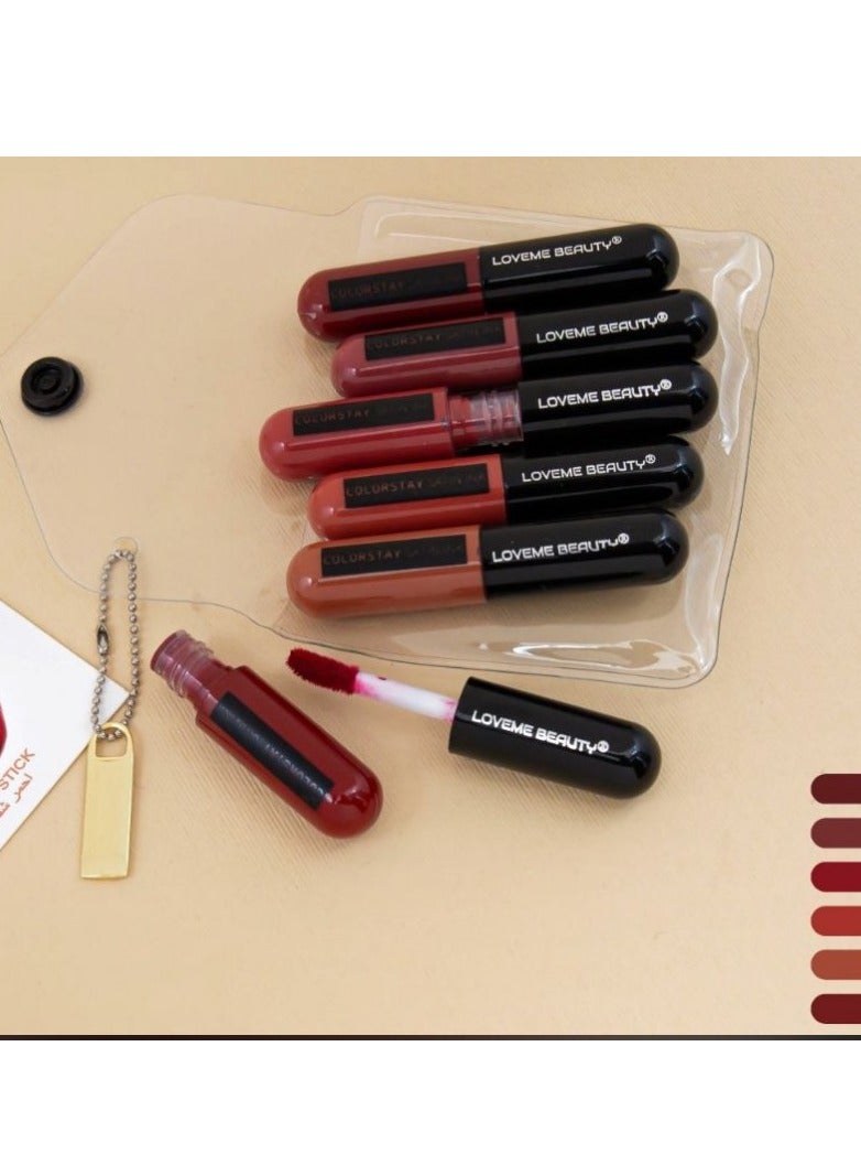 Set of 6 mini liquid lipsticks in summer colors from Love Beauty - Image 2