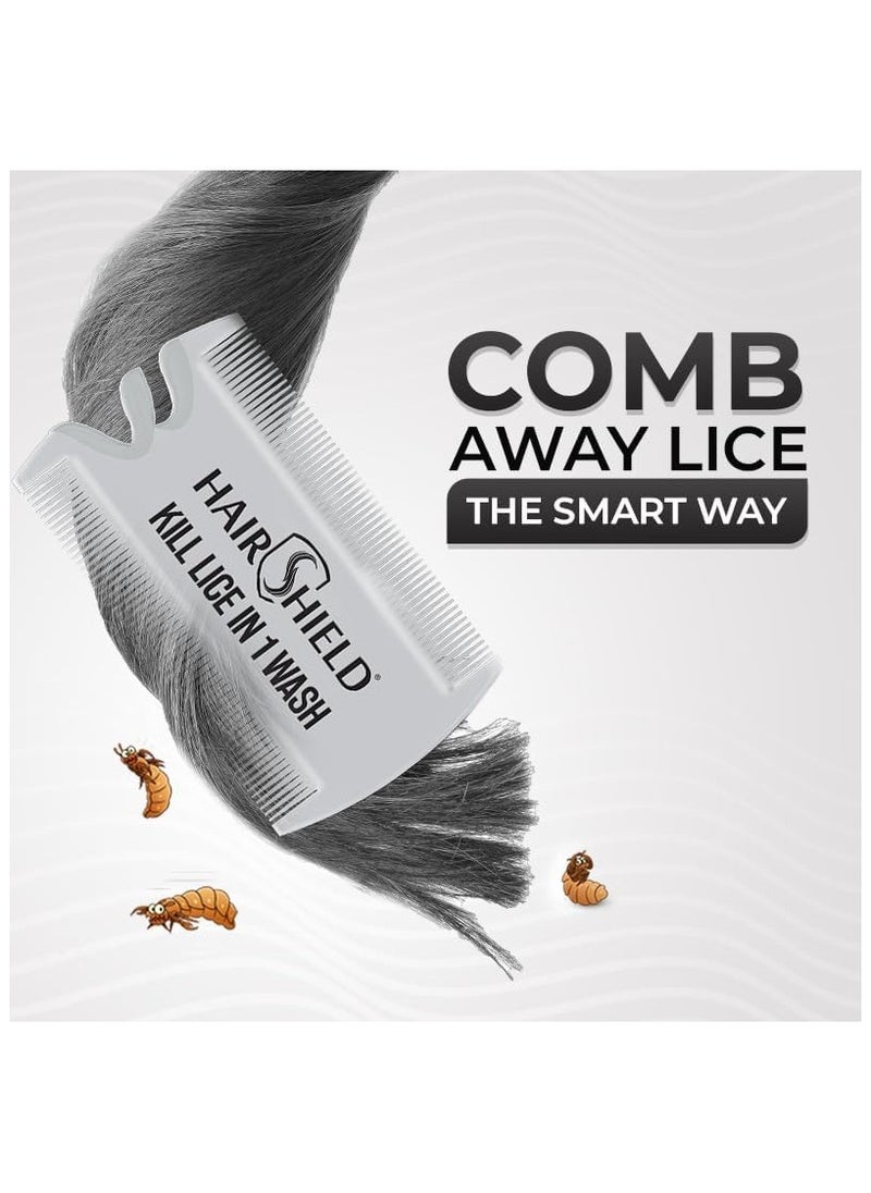 HAIR SHIELD - Hairshield Anti Lice Cream Wash 30 Ml Free Head Lice Comb - Image 1