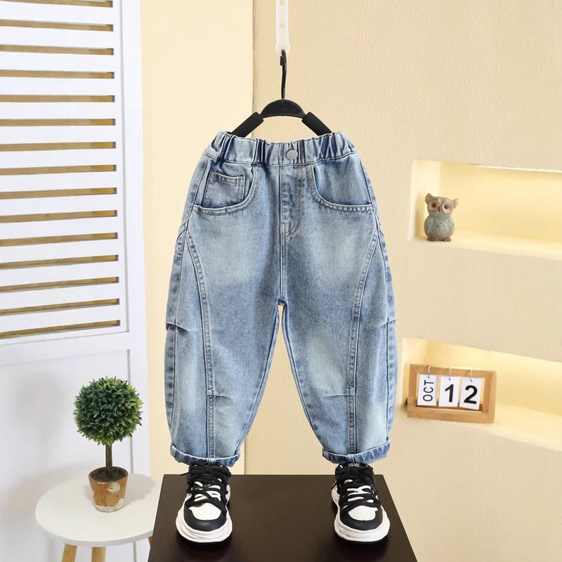 7597 Boys Jeans Children'S Western Style Straight Leg Pants Big Children'S Pants Boys Casual Pants - Image 1