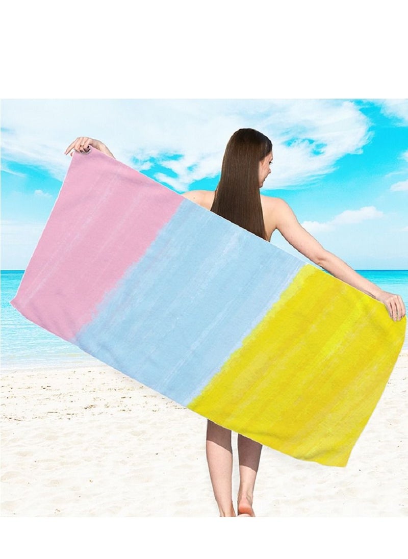 Y&D Microfiber Beach Towel,Quick Fast Dry Super Bath Towels Absorbent Blanket,Suitable For Travel,Camping,Pool 