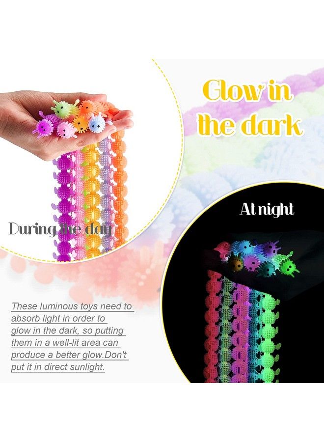 6 Pieces Stretchy Fidget Toy Luminous Sensory Fidget Toy Stretchy String Toys For Anxiety Stress Relief For Home School Autism Adhd Calming Relaxing, 6 Colors (Caterpillar Style) - Image 5