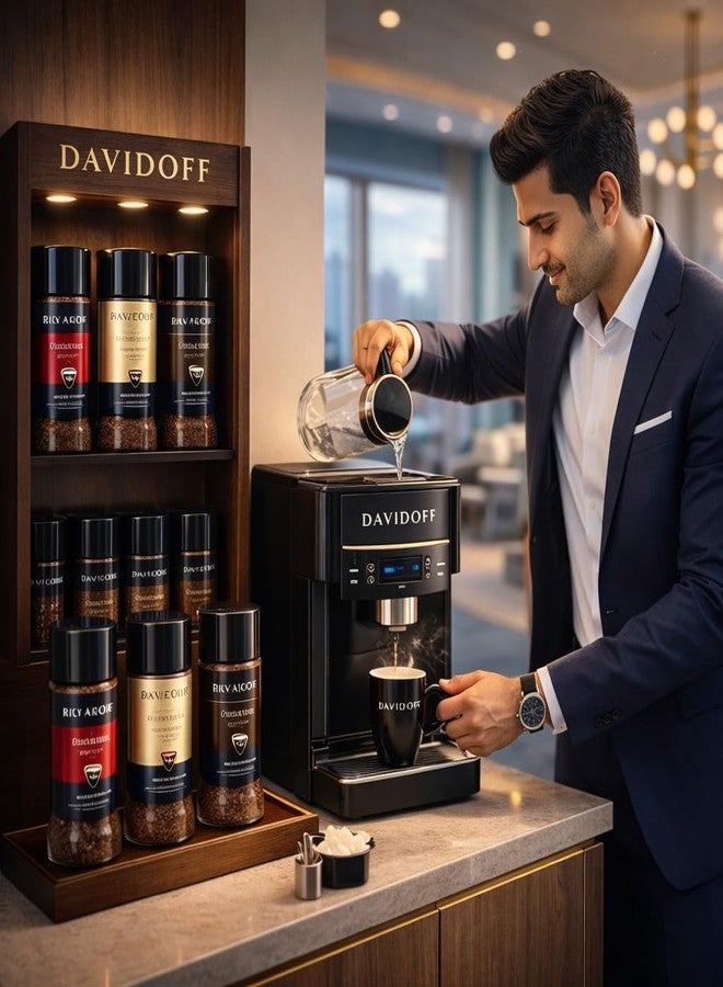 Davidoff Instant Coffee Combo Pack By Cougar | Rich Aroma, Fine Aroma, Espresso 57 & Crema Intense | 4 Jars x 100g Each | Premium 100% Arabica Coffee | Strong Aroma & Smooth Taste for Long Active Days - (Imported) - Image 5
