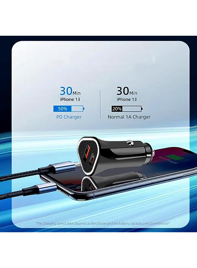 SUPREME - Car Charger, 38W Fast Car Phone Charger PD & QC3.0, Dual-Port USB C Cigarette Lighter Adapter for iPhone 14 13 Plus 12 XR 11 Pro Max iPad Pro Air 2 mini Galaxy S23 Ultra - Image 4