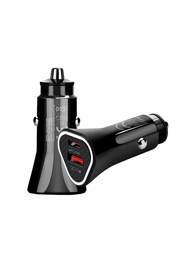 SUPREME - Car Charger, 38W Fast Car Phone Charger PD & QC3.0, Dual-Port USB C Cigarette Lighter Adapter for iPhone 14 13 Plus 12 XR 11 Pro Max iPad Pro Air 2 mini Galaxy S23 Ultra - Image 2