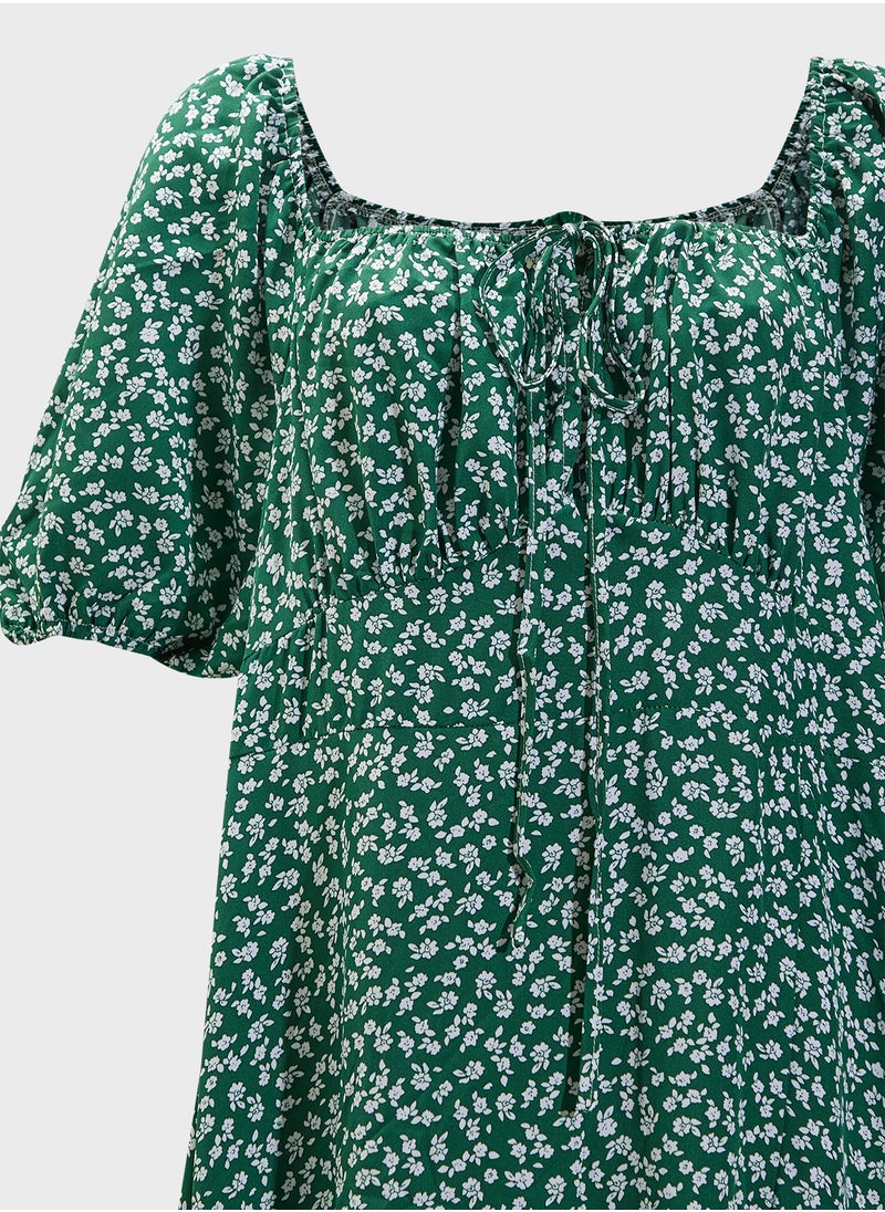 Ella Plus Prtinted Summer Dres  - Image 3