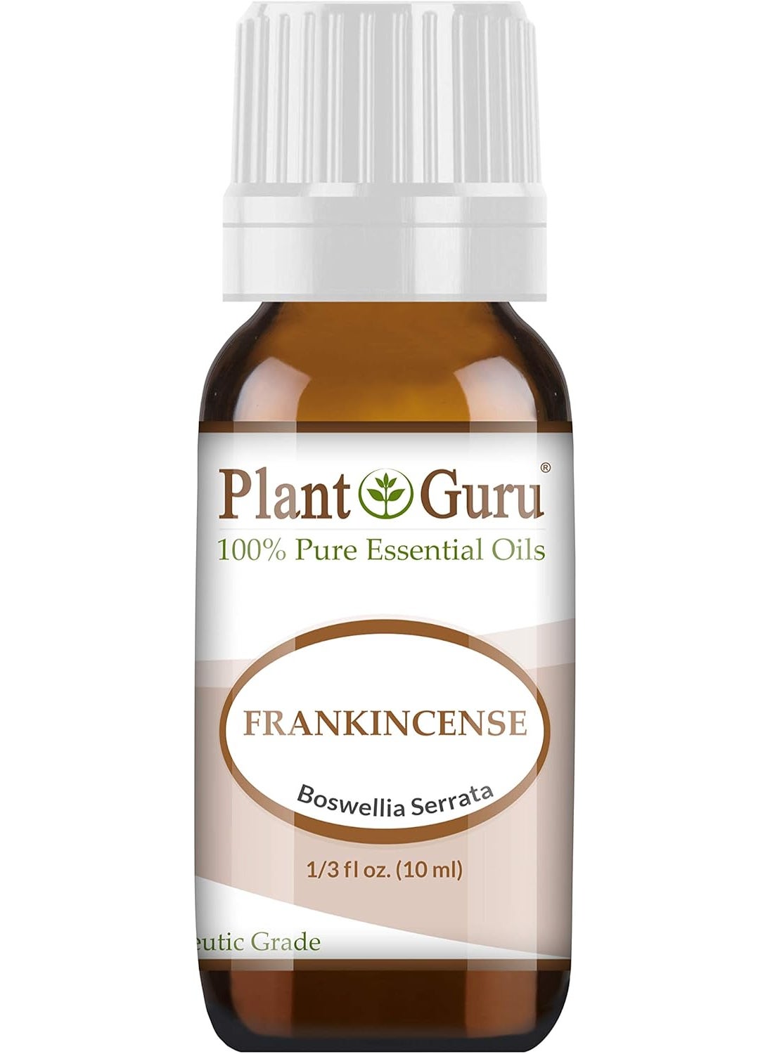 Plant Guru Frankincense Essential Oil 10 ml. Extract of Boswellia Serrata 100% Pure Undiluted Therapeutic Grade. 