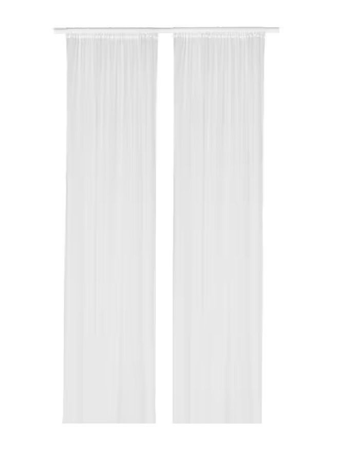 Net curtains 280x300 Cm White  - Image 1