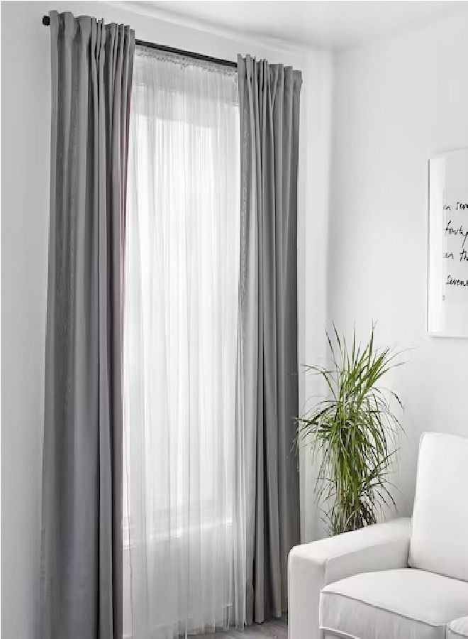 Net curtains 280x300 Cm White  - Image 3