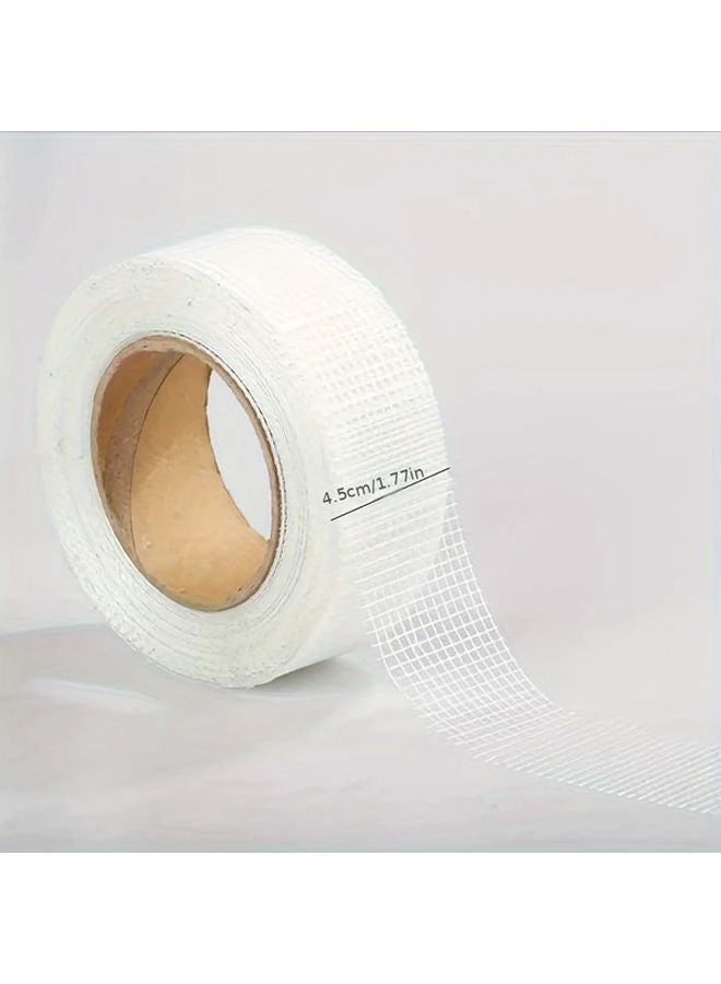 White Glass Fiber Self Adhesive Mesh Tape 1181.1 Inch Wall Crack Repair Thermal Insulation - Image 1