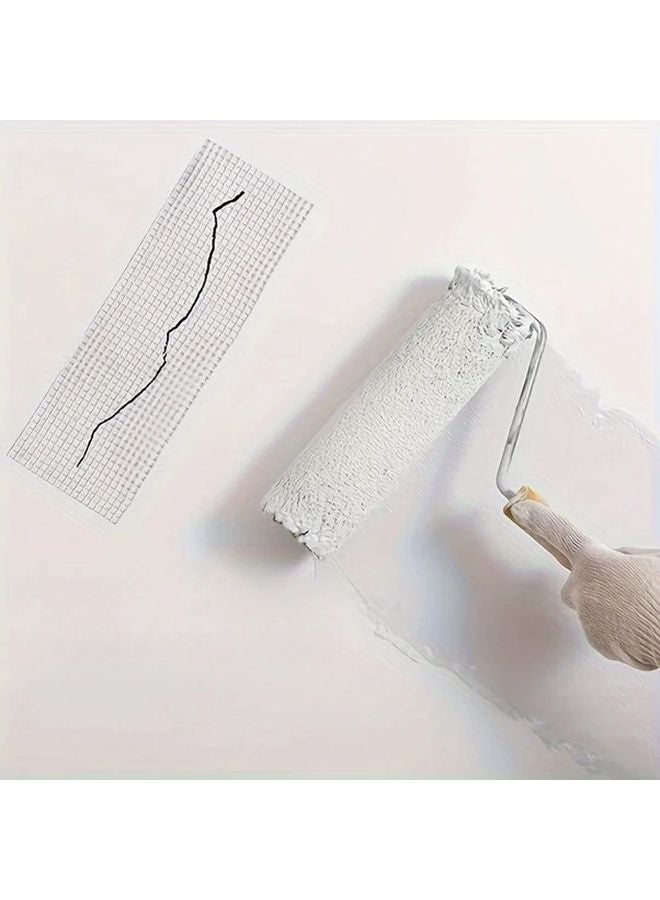 White Glass Fiber Self Adhesive Mesh Tape 1181.1 Inch Wall Crack Repair Thermal Insulation - Image 2