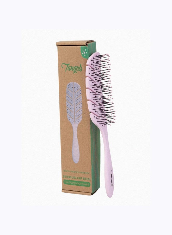 Farenheit Tangols Soft Detangling Hair Brush - Soft Hair Brush for Kids & Adults with Ultra-Soft Anti Knot Nylon Bristle, Eco-Friendly Tangle-Free Styling for Dry, Wet, Curly & for All Hair Types(Pink) - Image 1