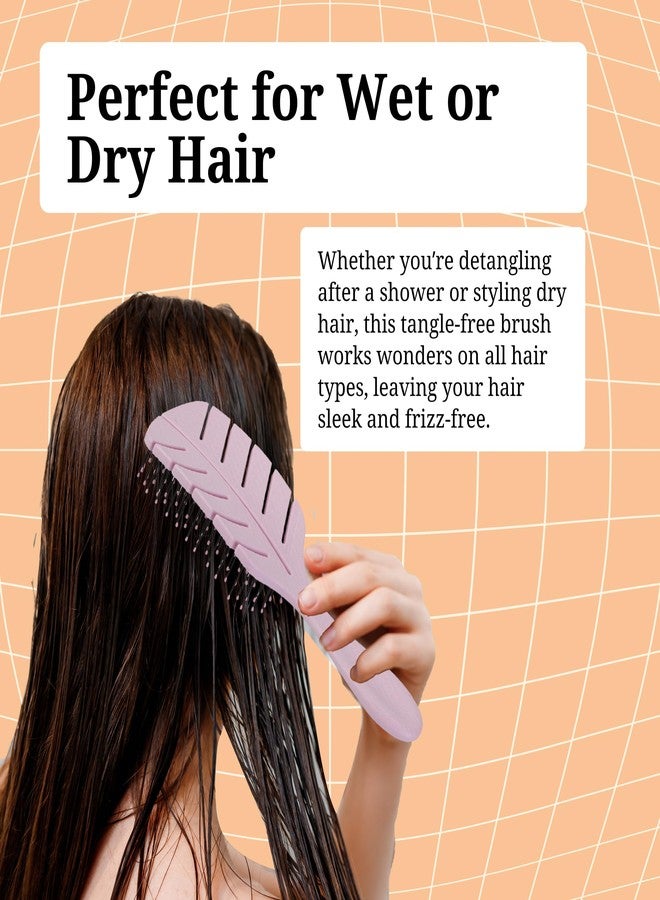 Farenheit Tangols Soft Detangling Hair Brush - Soft Hair Brush for Kids & Adults with Ultra-Soft Anti Knot Nylon Bristle, Eco-Friendly Tangle-Free Styling for Dry, Wet, Curly & for All Hair Types(Pink) - Image 5