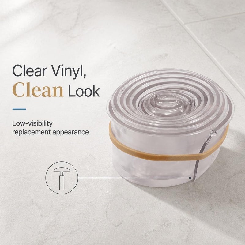 Prime-Line M 6211 Shower Door Bottom Sweep, 36 In. x 1 In. Vinyl Strip, Clear - Image 3