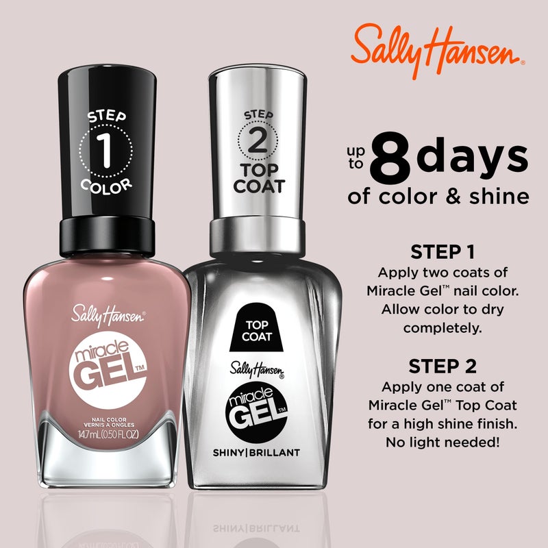Sally Hansen Miracle Gel™, Love Me Lilac, Long Lasting, Gel-Like Formula, No UV Lamp Needed, Pink Nail Polish - Image 5