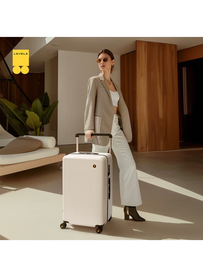Level8 26-inch Large Capacity Password Suitcase With Wide Pull Rod, Universal Wheel, Enjoy Home Series, Blue - Image 1