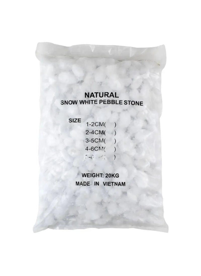 ACE - Natural Snow White Pebble Pack 2 4 Cm 20 Kg - Image 1
