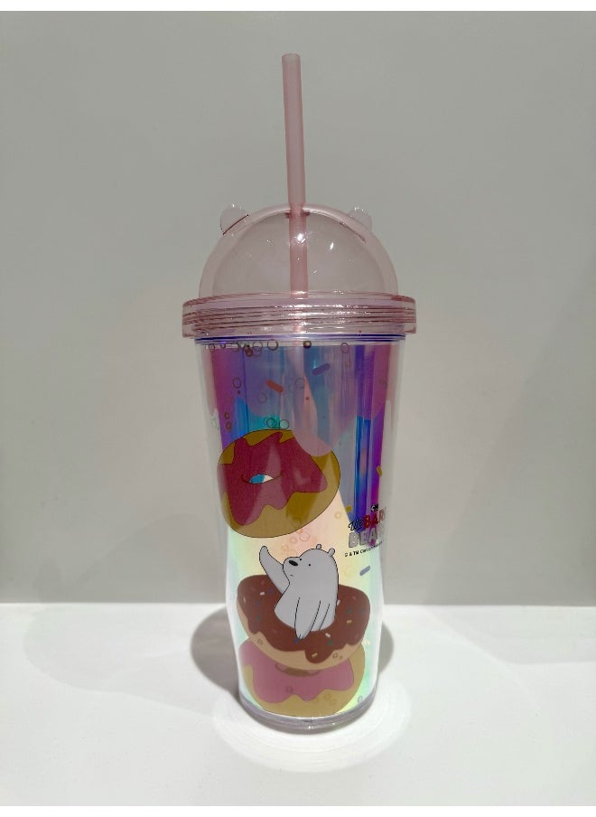 Miniso - Stay refreshed with this Ice Bear double wall tumbler from the We Bare Bears Dessert Series. - Image 1