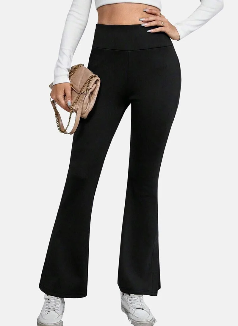 يونيكي Black Wide Leg Casual Trousers