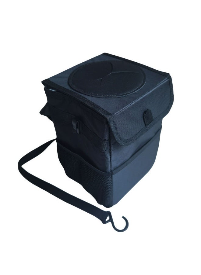 Waterproof Car Trash Can Car Trash Can with Lid Collapsible Automotive Truck Organizer and Storage Bag Car Accessories - Image 5