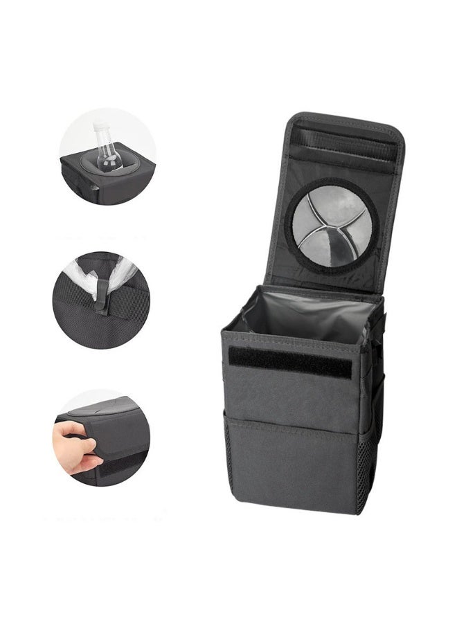 Waterproof Car Trash Can Car Trash Can with Lid Collapsible Automotive Truck Organizer and Storage Bag Car Accessories - Image 3