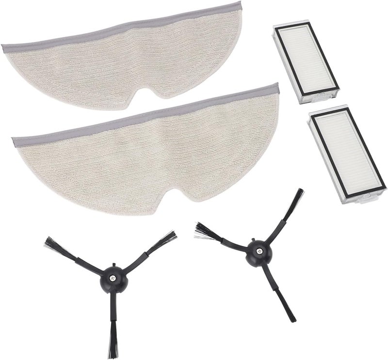 Replacement for Q8 Maximum Sweeping Robot Accessory Kit, 2pcs Mopping Cloths 2pcs Filters 2pcs Side Brushes, High - Efficiency HEPA Filter and ABS Brush for Robotic Vacuum Cleaner - Image 5