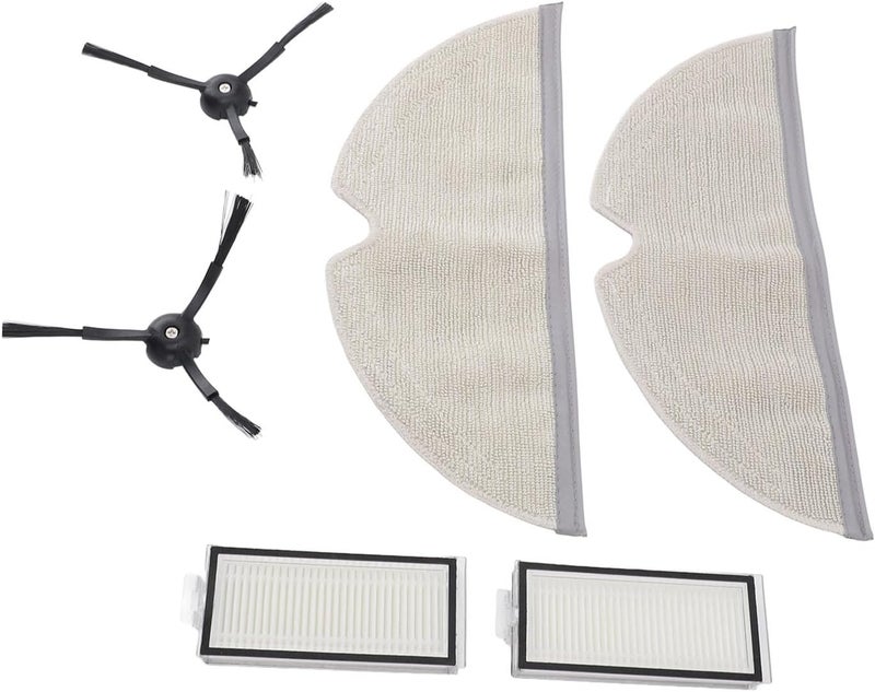 Replacement for Q8 Maximum Sweeping Robot Accessory Kit, 2pcs Mopping Cloths 2pcs Filters 2pcs Side Brushes, High - Efficiency HEPA Filter and ABS Brush for Robotic Vacuum Cleaner - Image 3